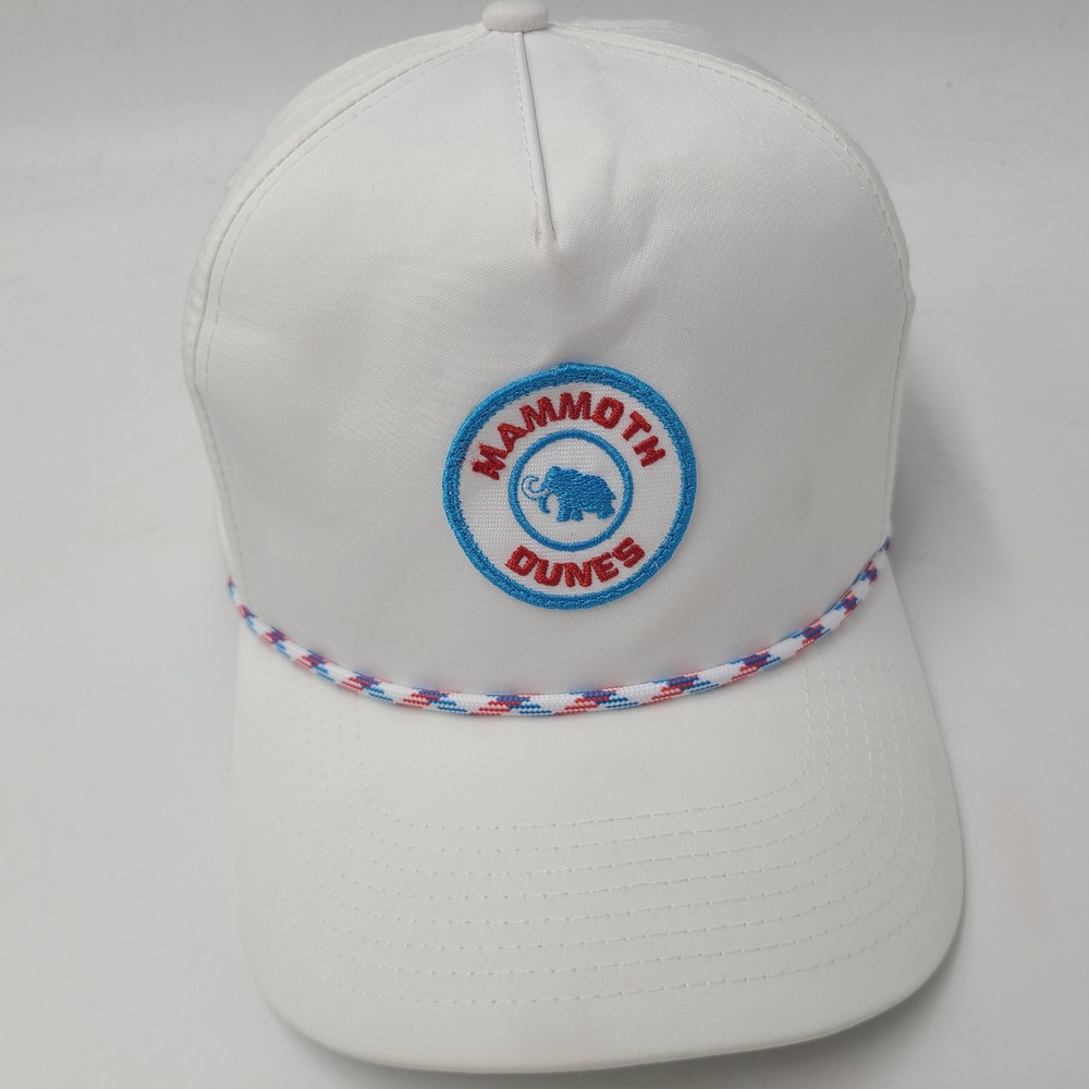 Mammoth Dunes Golf Course Hat Snapback Imperial White Blue Red Rope Logo Cap Men